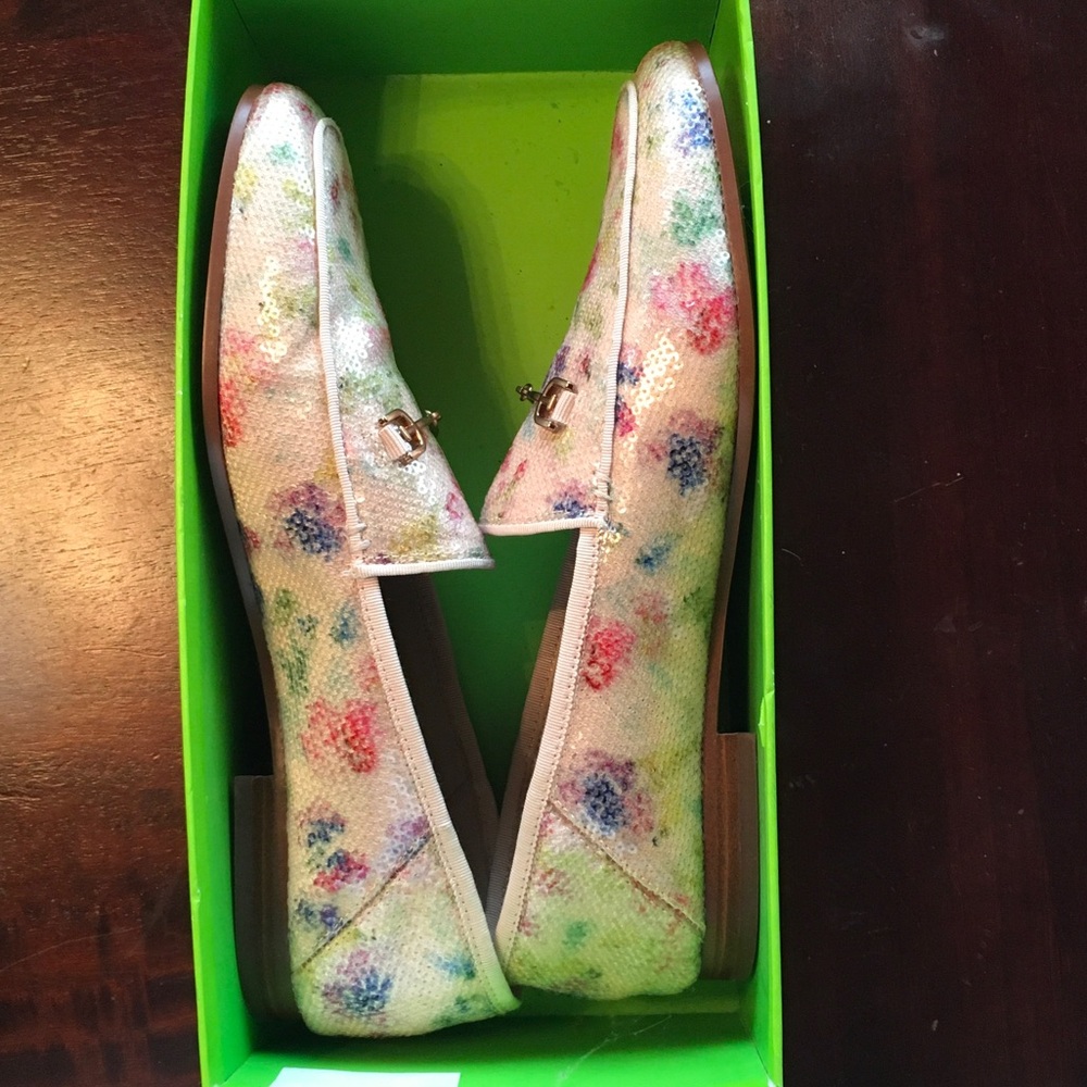 Women’s Floral Sequin Loafers in Multi-Color